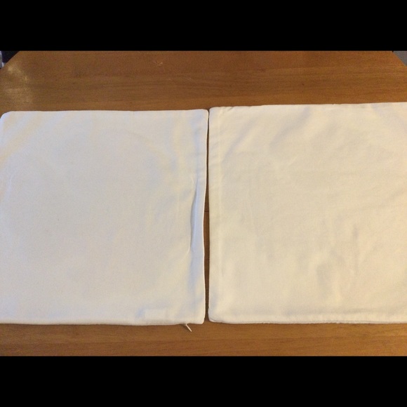 Pottery Barn embroidered Coral Pillow Covers 17 x 17 Set of Two - Picture 6 of 8